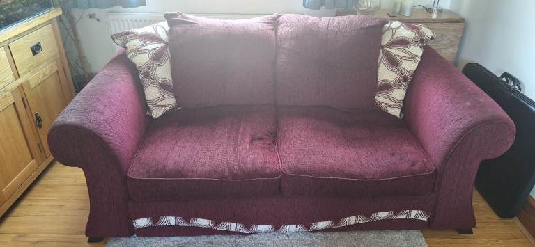 Sofa bed with fold our sprung frame. 
