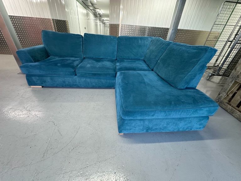 DFS ORKA TEAL CORNER SOFA RIGHT HAND - DELIVERY OPTION