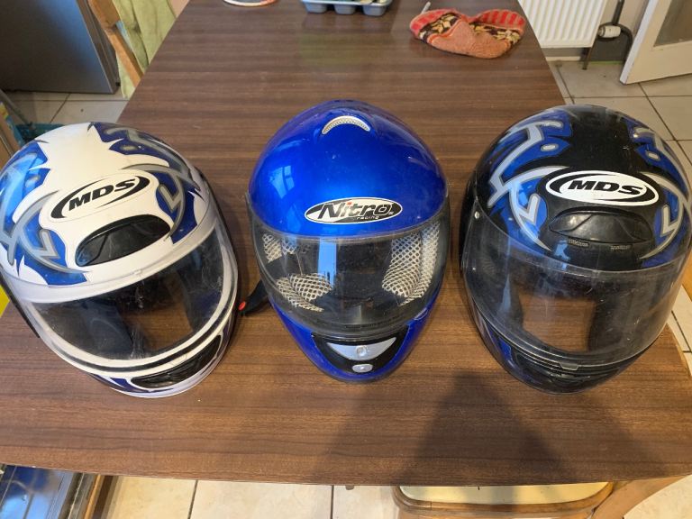 3 motorcycling helmets for re-purposing