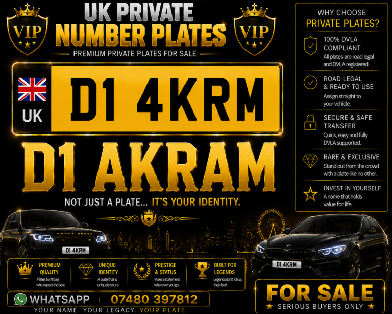 ASIAN NUMBER PLATE AKRAM 