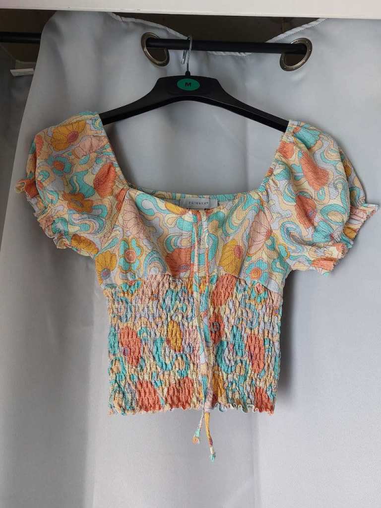 Multicoloured Floral Crop Top