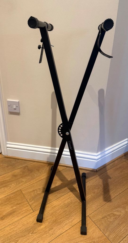 Adjustable Folding Keyboard / Digital Piano Stand – Black
