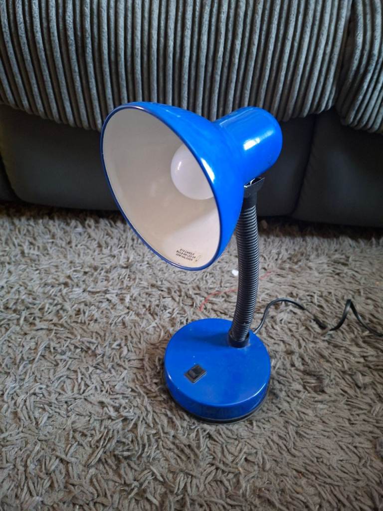 Blue Desk Lamp – Fully Working, Good Condition