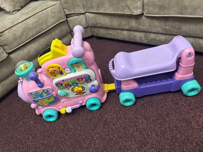 VTech Baby 4-in-1 Alphabet Train Ride On Pink