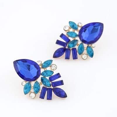Stunning Blue Gemstone Earrings - New