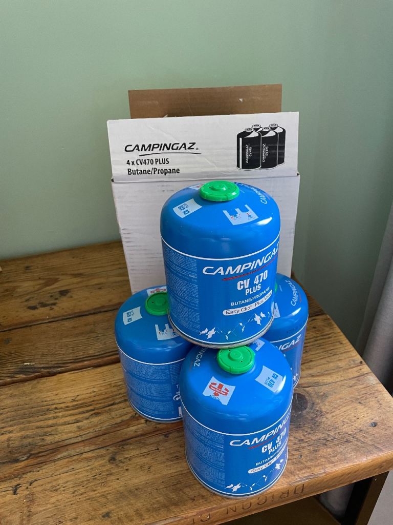 Campingaz CV 470 Plus Gas Cartridges – 4-Pack, Brand New
