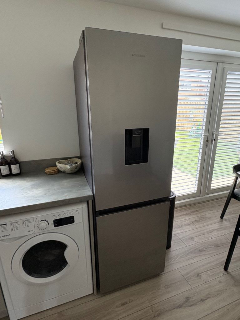 Silver Fridge Freezer with Water Dispenser