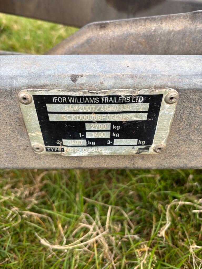 Ifor Williams plant trailer 