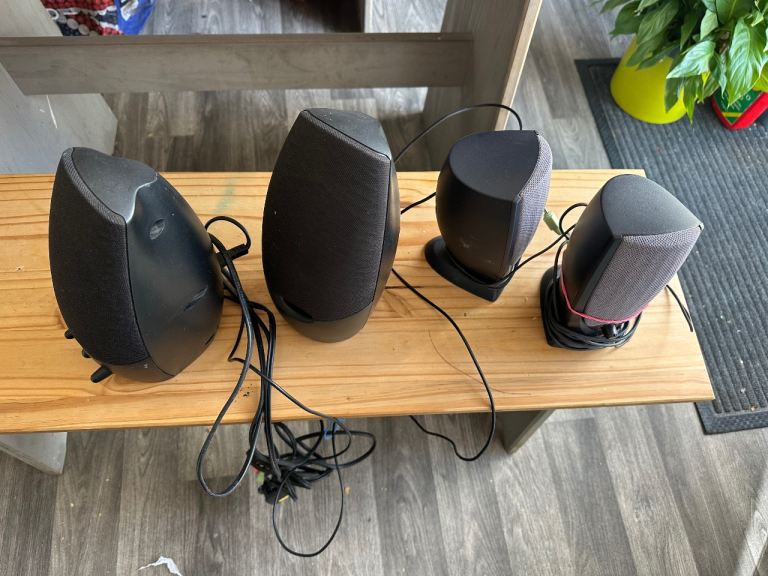 Logitech PC Speakers - Set of 4, Good Condition