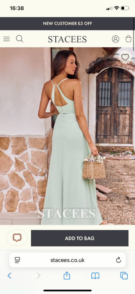 Prom/Bridesmaid dress size 12