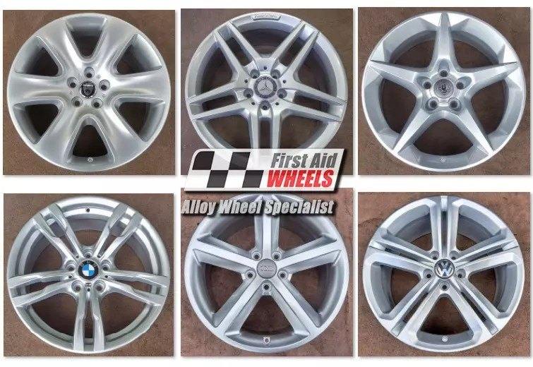 SILVER POWDER COAT REFURBISHMENT for 18'' ALLOY WHEELS NW LONDON NW61TB