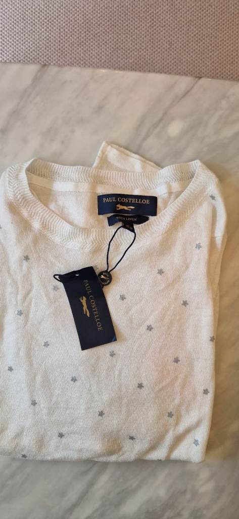 Paul Costelloe 100% linen new sweater