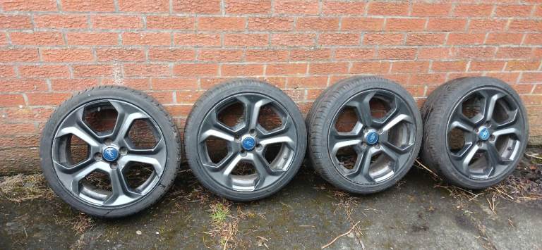 Set of Genuine 17" Ford Fiesta ST Alloys & Good Tyres 4x108 pcd