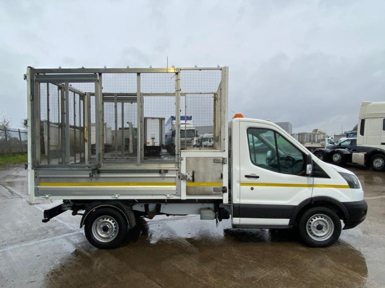2018/68 FORD TRANSIT T350 2.0 ECOBLUE TDCI CAGED TIPPER WITH ALLOY DROPSIDES