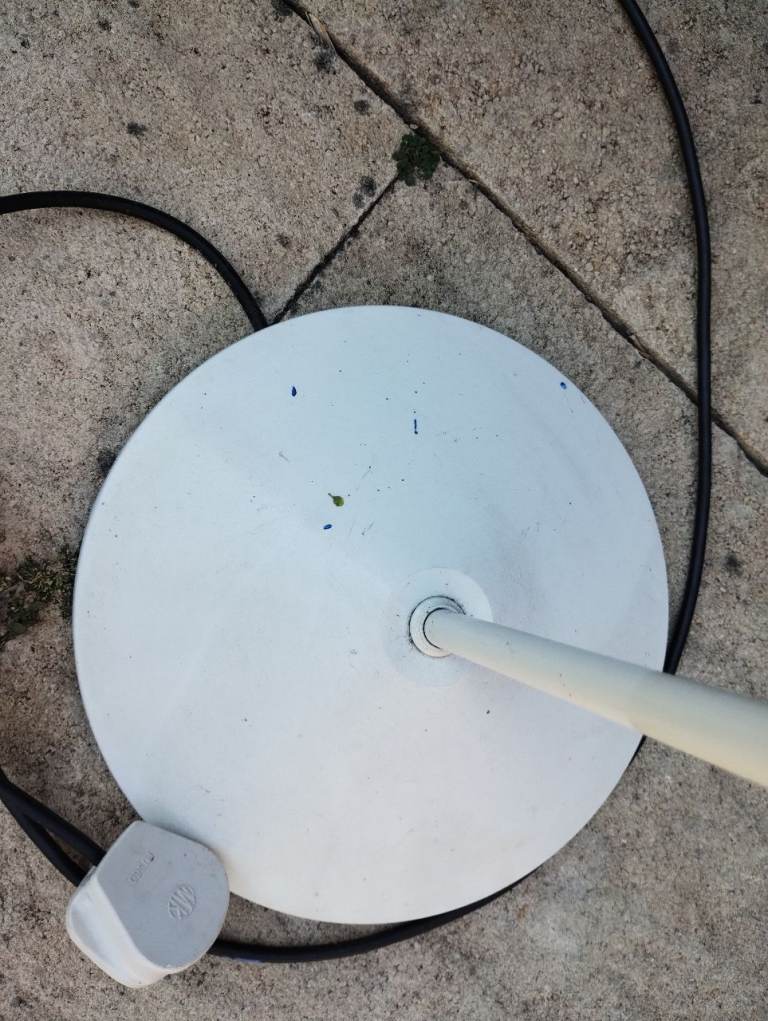 White Floor Lamp with UK Plug – Used Condition