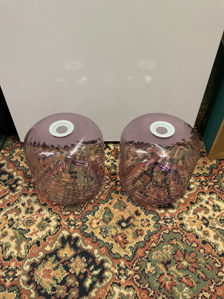 Habitat Argos Twirl Glass Lampshades x 2