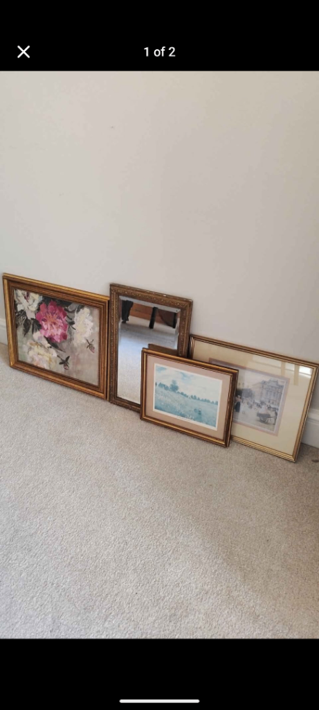 Assorted frames and prints - 10 total