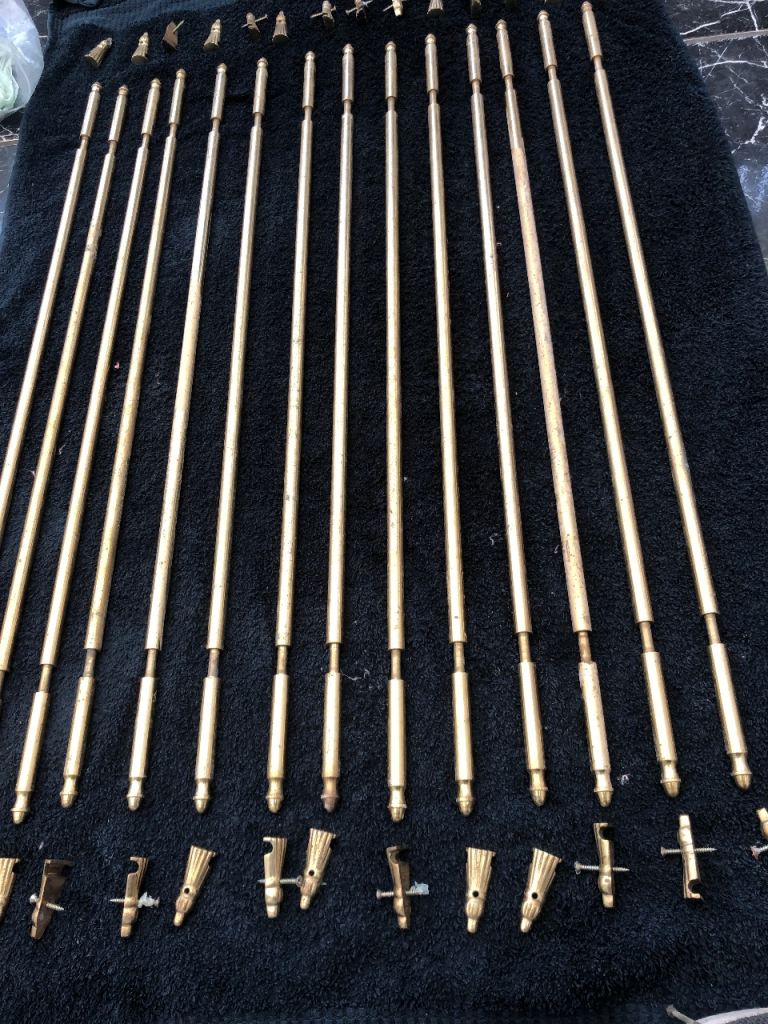 Brass stair rods x 14