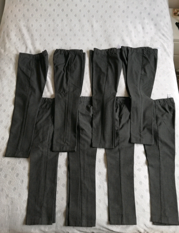 School uniform grey trousers x8