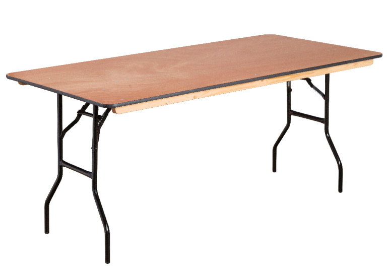 6ft x 3ft Wooden Trestle Table