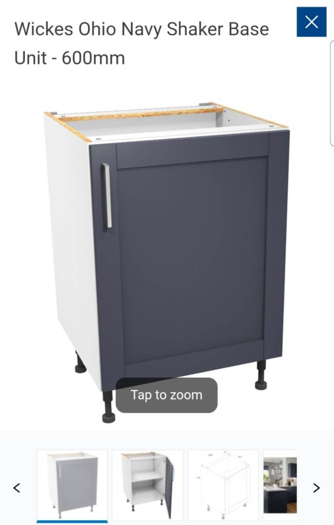Wickes Ohio Navy Shaker Kitchen Cabinets