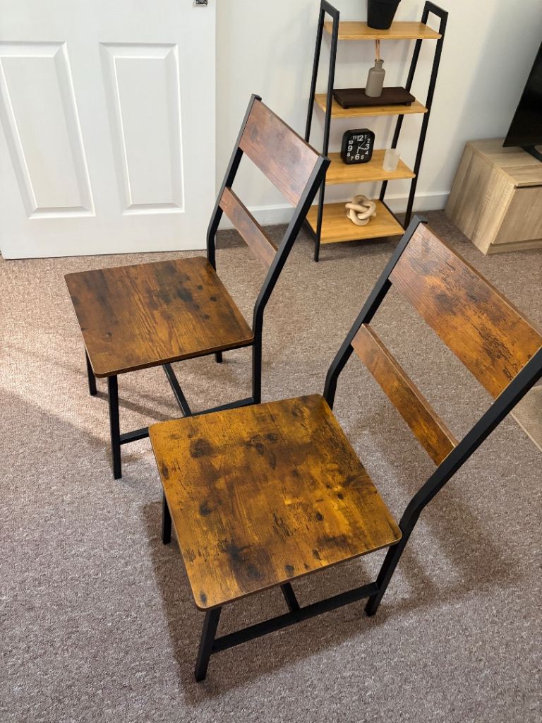 Two Industrial Style Dining/Kitchen Chairs – Great Condition