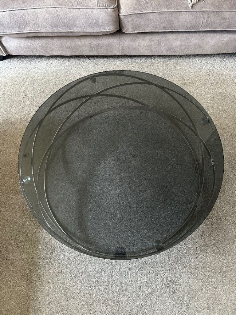 Glass coffee table
