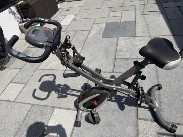 Ultra Sport Folding Exercise Bike with Back Support – Good Condition