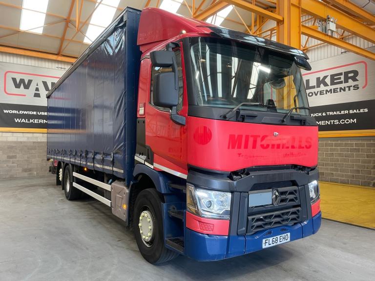 RENAULT T380 *EURO 6*, 26 TONNE 6X2 CURTAINSIDER - 2018 - FL68 EHO