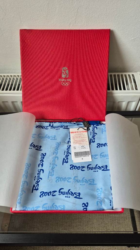 Official Beijing 2008 Olympics Silk Scarf - New in Box