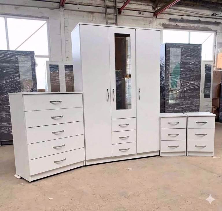 💰 Pay Later⭐Brand New Folding Door Wardrobe/Chest of 3,5,8 Drawers/Bedsides🚚 Free UK Delivery