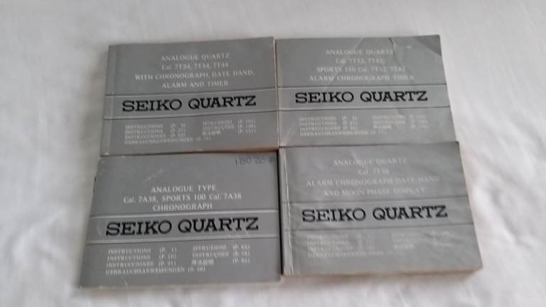 Seiko Quartz - watch instruction booklets - 1980s/1990s - Vintage.