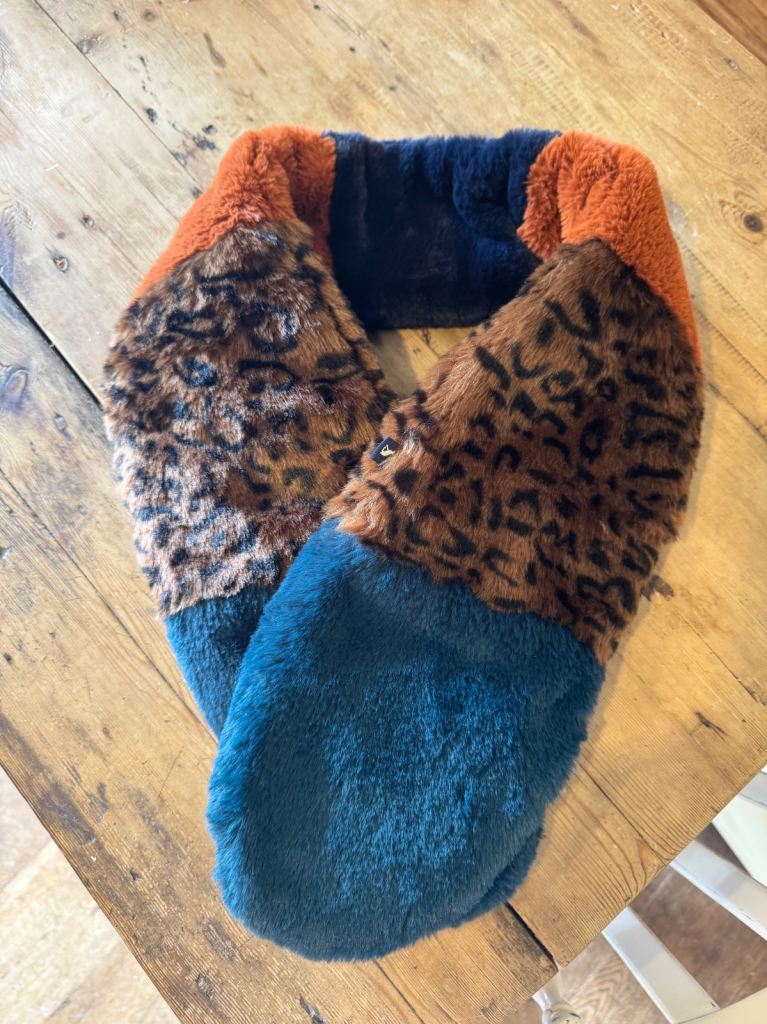 Joules faux fur stole scarf