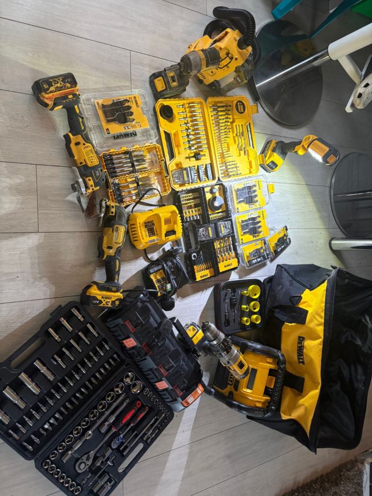 Huge DeWalt Power Tool Bundle with Cases and Accessories