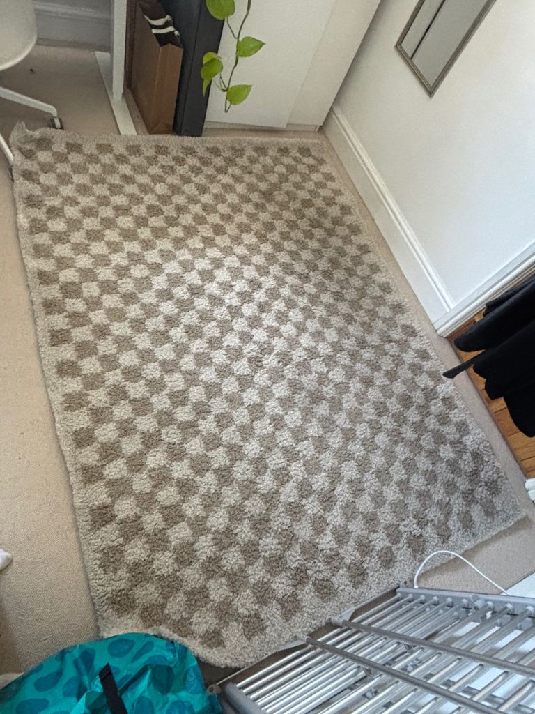 Large checkerboard rug