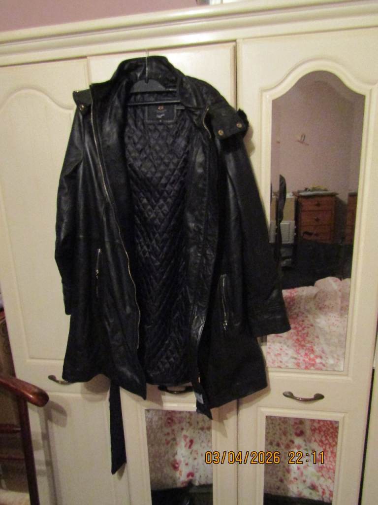 Lakeland Ambleside Leather Hooded Jacket Size 16