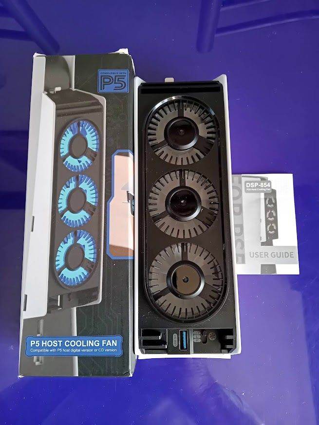 Cooling Fan for PS5 Cooler Fan for PS5 Accessories with LED Light