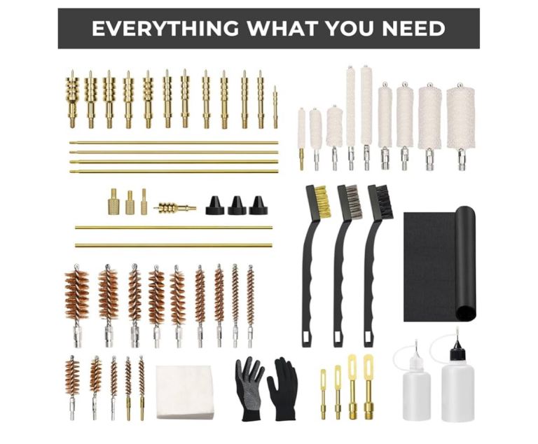 Gun Cleaning Kit Universal Supplies for Hunting Rifle Handgun Shot Gun Cleaning