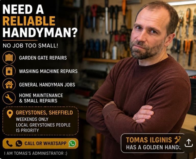 Handy Man in Sheffield for weekends only
