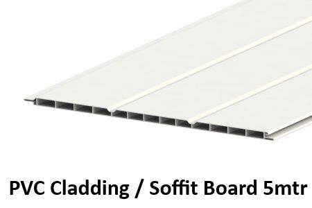 PVC Cladding / Soffit Boards 300mm x 5mtr 