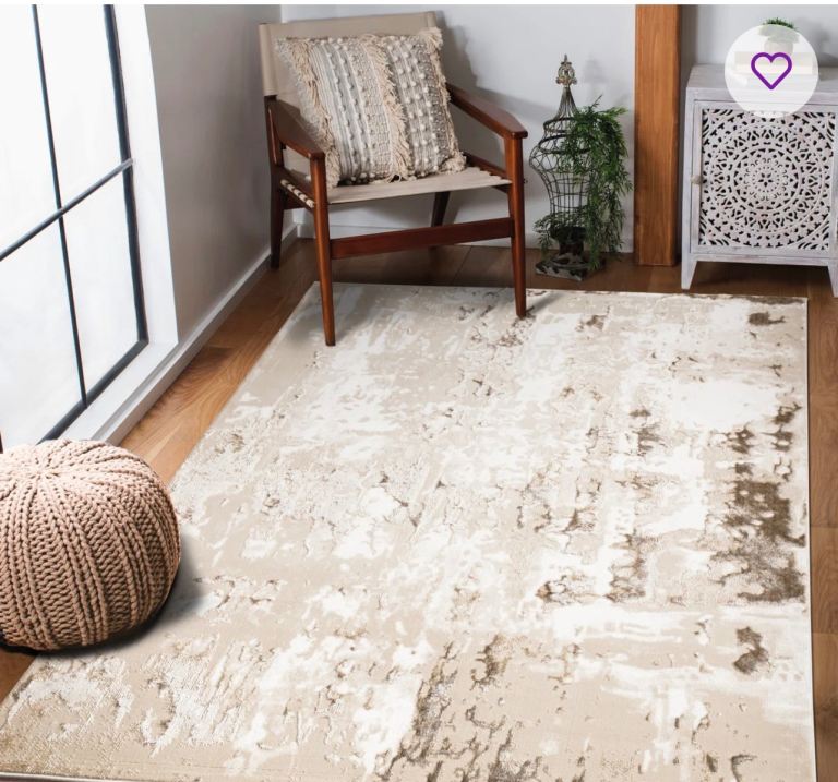 Modern beautiful beige rug