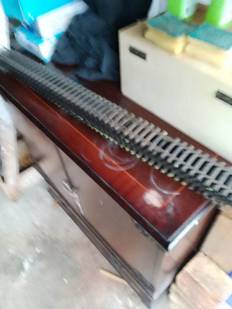 Seven track lengths O gauge straights