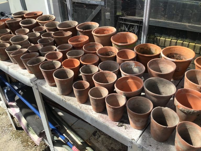 Vintage Terracotta Plant Pots. Job lot of 20. Various sizes. 
