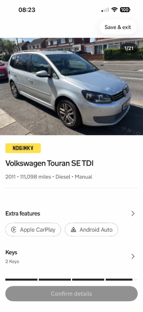 Volkswagen, TOURAN, MPV, 2011, Manual, 1598 (cc), 5 doors