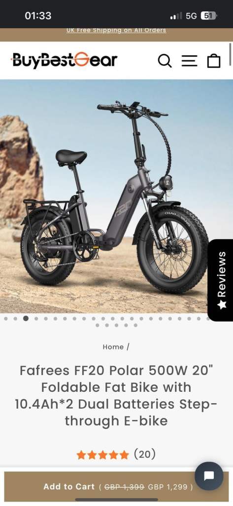 image for Double Battery Electric Bicycle for Sale – With UberEATS Bag & Lock