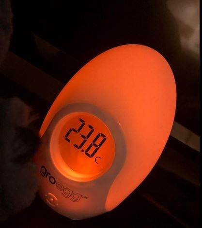 Gro egg thermometer. Changes colour. Nightlight. 
