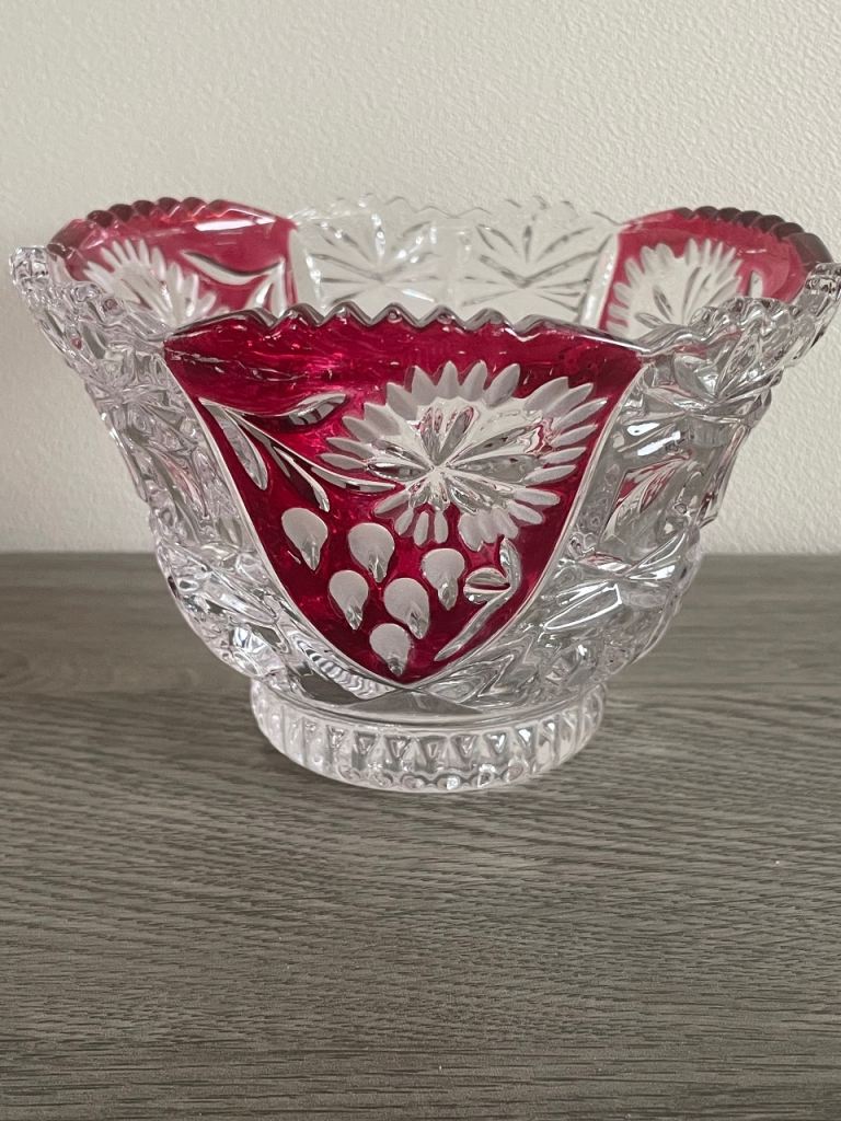 Vintage Crystal Decorative Bowl