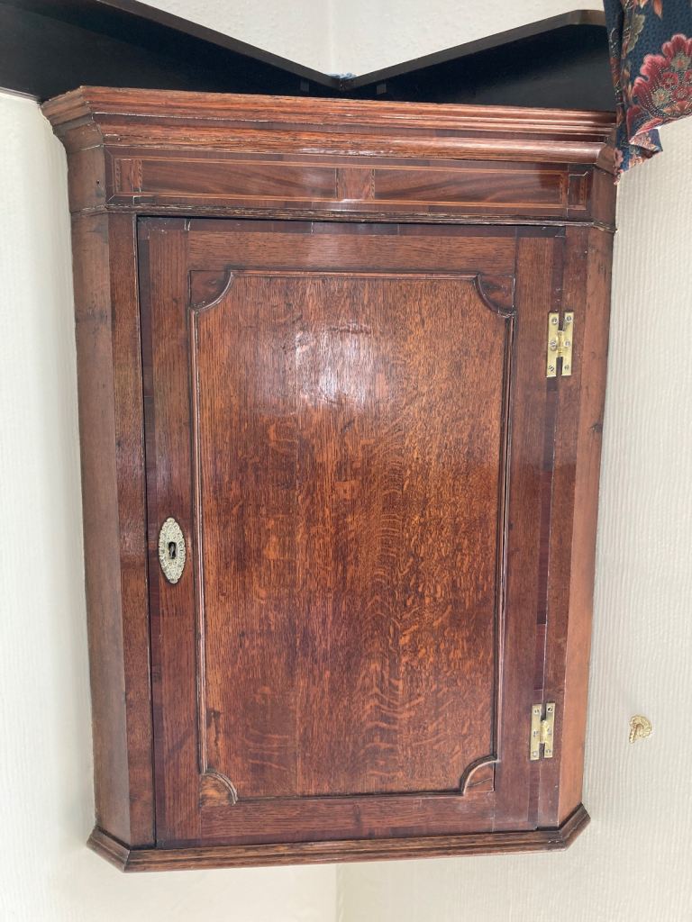 Antique Georgian Oak Corner Cupboard