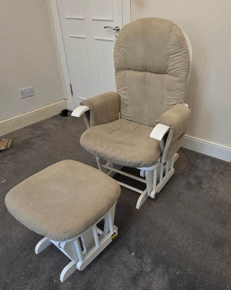 Nursing chair - glider rocking/nursing  chair with footstool