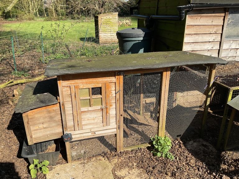 Large wooden chicken coop, with extensive runs if required 